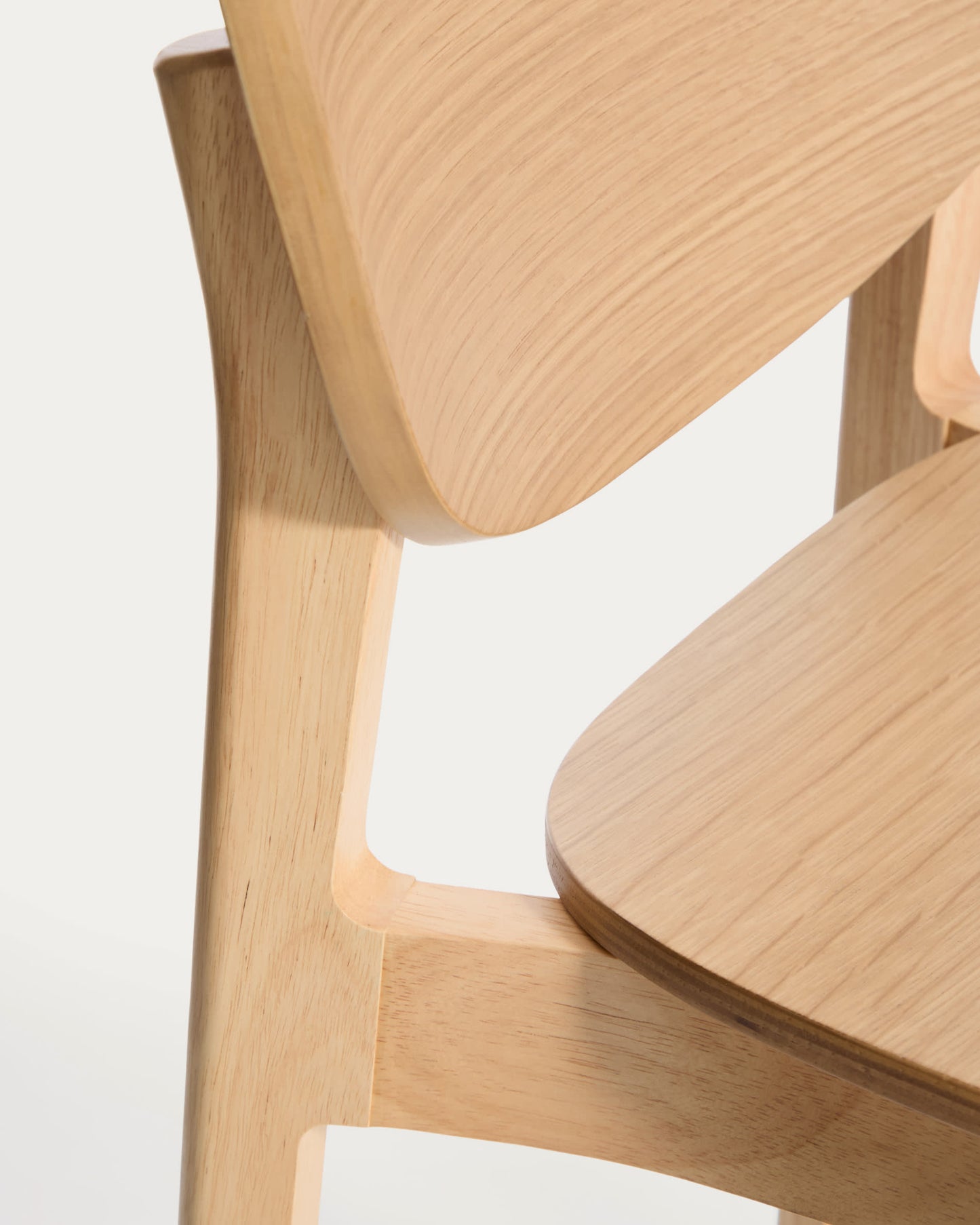 Sgabello Ludara in impiallacciato di rovere 65 cm