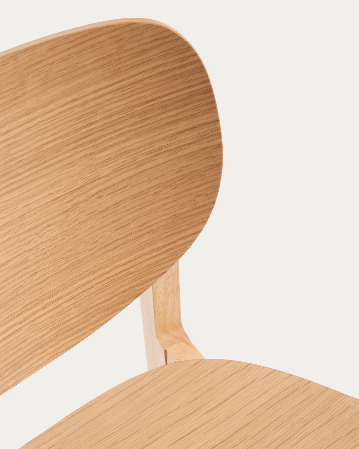 Sgabello Ludara in impiallacciato di rovere 65 cm