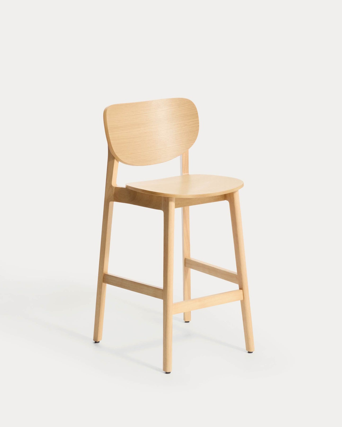 Sgabello Ludara in impiallacciato di rovere 65 cm