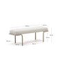 Panca Compo in ciniglia beige e telaio in metallo beige 130 cm