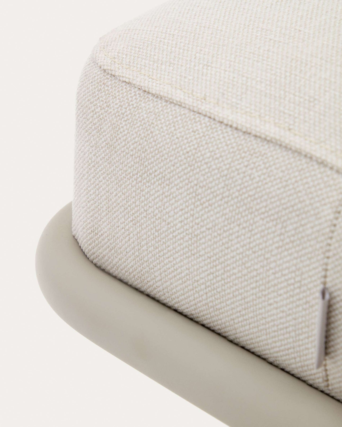 Panca Compo in ciniglia beige e telaio in metallo beige 130 cm