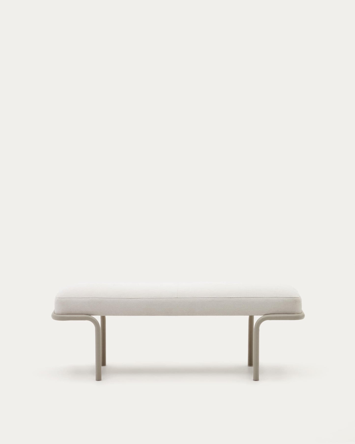 Panca Compo in ciniglia beige e telaio in metallo beige 130 cm