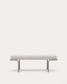 Panca Compo in ciniglia beige e telaio in metallo beige 130 cm