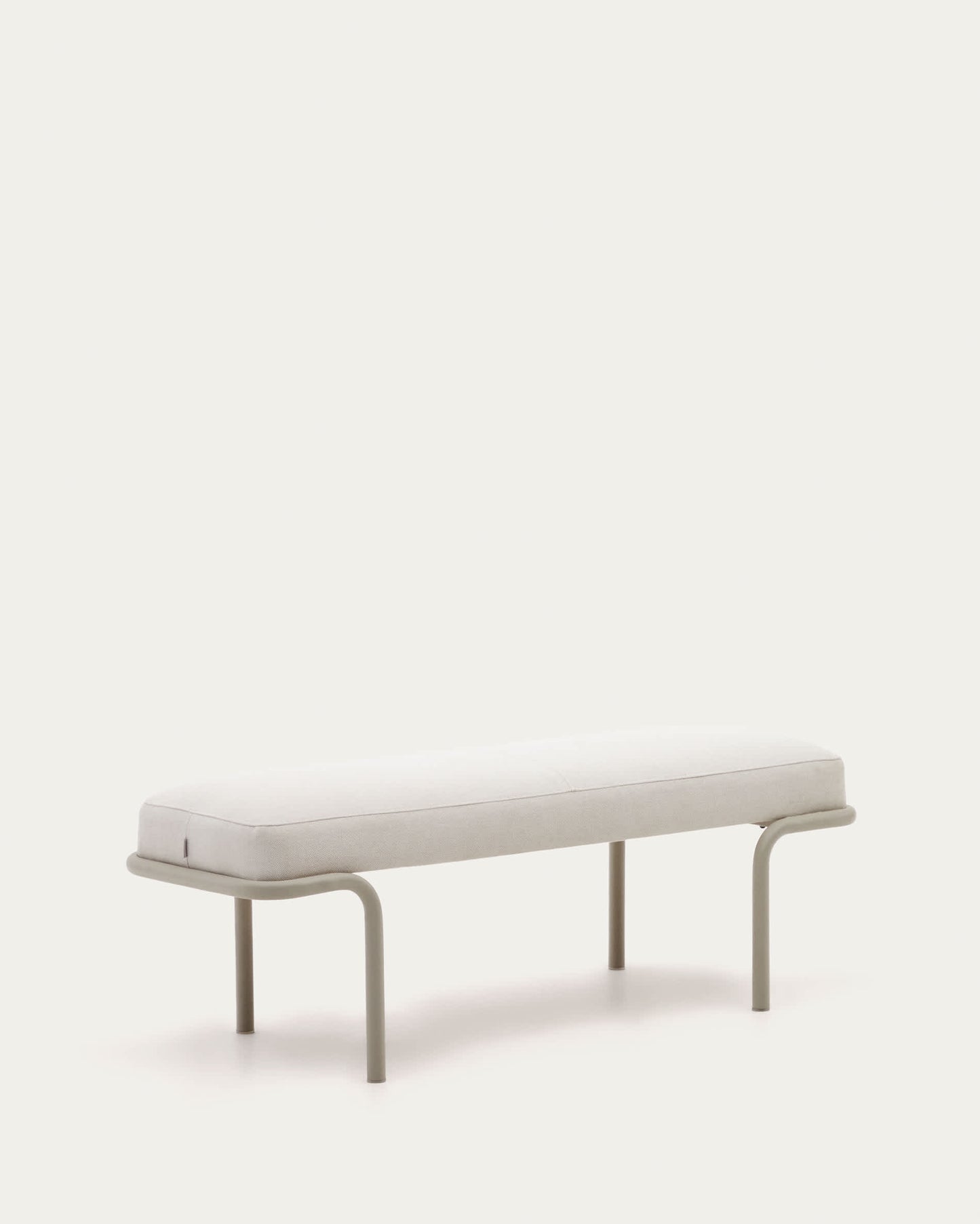 Panca Compo in ciniglia beige e telaio in metallo beige 130 cm