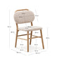 Sedia Helda in ciniglia beige e massello di quercia