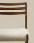 Sedia Cudia sfoderabile ciniglia beige legno massiccio di rovere noce
