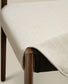 Sedia Cudia sfoderabile ciniglia beige legno massiccio di rovere noce