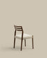Sedia Cudia sfoderabile ciniglia beige legno massiccio di rovere noce