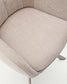 Sedia girevole Dorina di ciniglia beige e gambe in acciaio con finitura beige