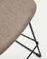 Sgabello Zahara marrone e acciaio finitura nera altezza 76 cm