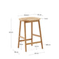 Sgabello Enit in corda di carta beige e legno massiccio di rovere rifinitura naturale 65 cm