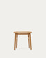 Sgabello Enit in corda di carta beige e legno massiccio di rovere rifinitura naturale 43 cm