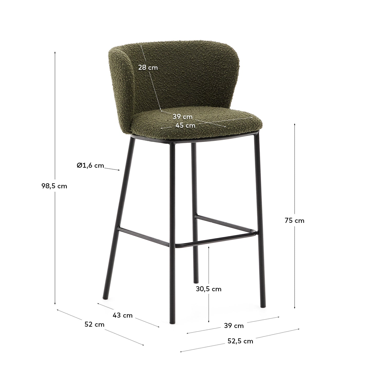 Sgabello Ciselia 75