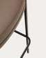 Sgabello Eamy di pelle sintetica marrone, impiallacciatura in frassino noce metallo marrone 77 cm