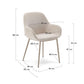 Sedia Konna beige e gambe in acciaio con finitura verniciata beige