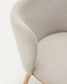 Sedia Ciselia cignilia beige legno di frassino finitura tono naturale
