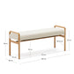 Panca Macaret sfoderabile legno massiccio di rovere finitura naturale 120 cm