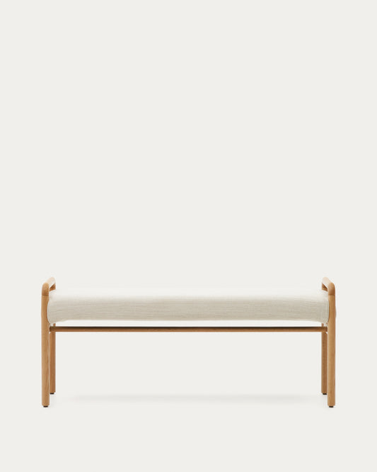 Panca Macaret sfoderabile legno massiccio di rovere finitura naturale 120 cm