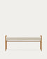 Panca Macaret sfoderabile legno massiccio di rovere finitura naturale 120 cm