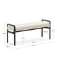 Panca Macaret sfoderabile legno massiccio di rovere finitura in nero 120 cm