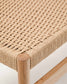 Panca Zaide in legno massiccio di rovere con finitura naturale e seduta in corda 120 cm
