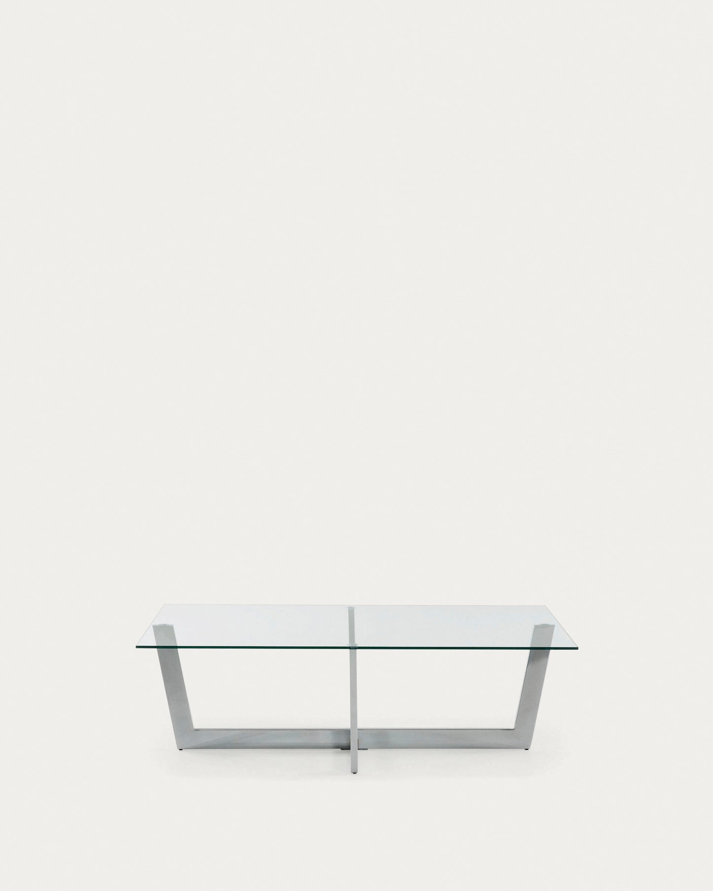 Tavolino Plam 120 x 70 cm vetro trasparente