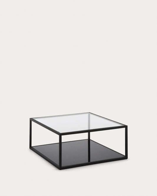 Tavolino quadrato Blackhill 80 x 80 cm nero
