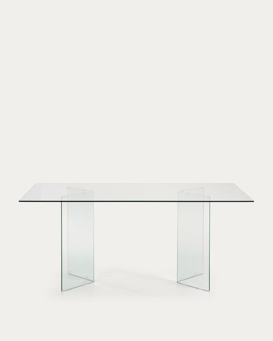 Tavolo Burano in vetro 180 x 90 cm