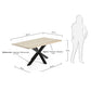 Tavolo Argo impiallacciato rovere sbiancato e gambe in acciaio finitura nera 160 x 90 cm