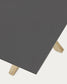 Tavolo Argo di vetro nero opaco e gambe in acciaio effetto legno 160 x 90 cm