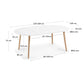 Tavolo rotondo allungabile Oqui MDF laccato bianco gambe massello di faggio 120(200)x120cm