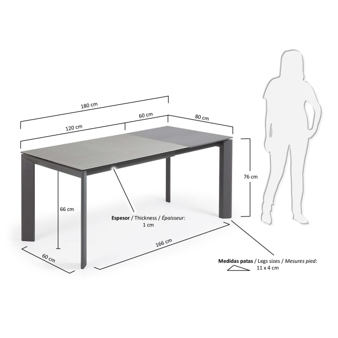 Tavolo Axis allungabile porcellanato 120