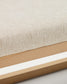 Panca Loya in ciniglia beige e legno di faggio 128 cm