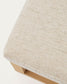 Panca Loya in ciniglia beige e legno di faggio 128 cm