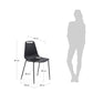 Sedia Whatts con gambe in acciaio con finitura nera