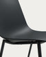 Sedia Whatts con gambe in acciaio con finitura nera