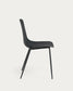Sedia Whatts con gambe in acciaio con finitura nera