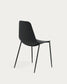 Sedia Whatts con gambe in acciaio con finitura nera