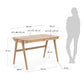 Scrivania Julia 120 x 65 cm in frassino naturale