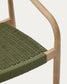 Sedia Nina in legno massiccio di acacia e corda verde