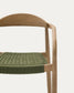 Sedia Nina in legno massiccio di acacia e corda verde