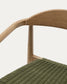 Sedia Nina in legno massiccio di acacia e corda verde