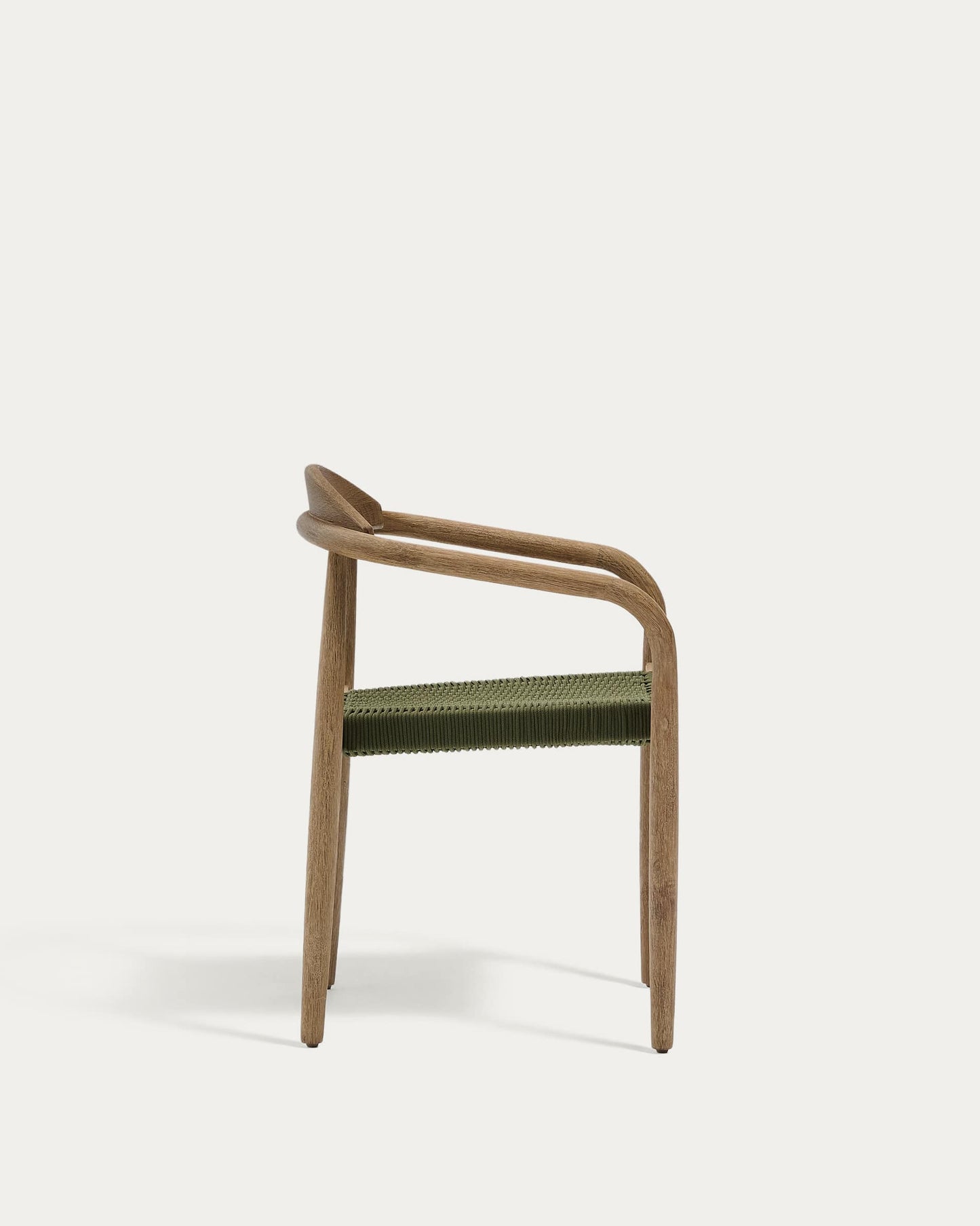 Sedia Nina in legno massiccio di acacia e corda verde