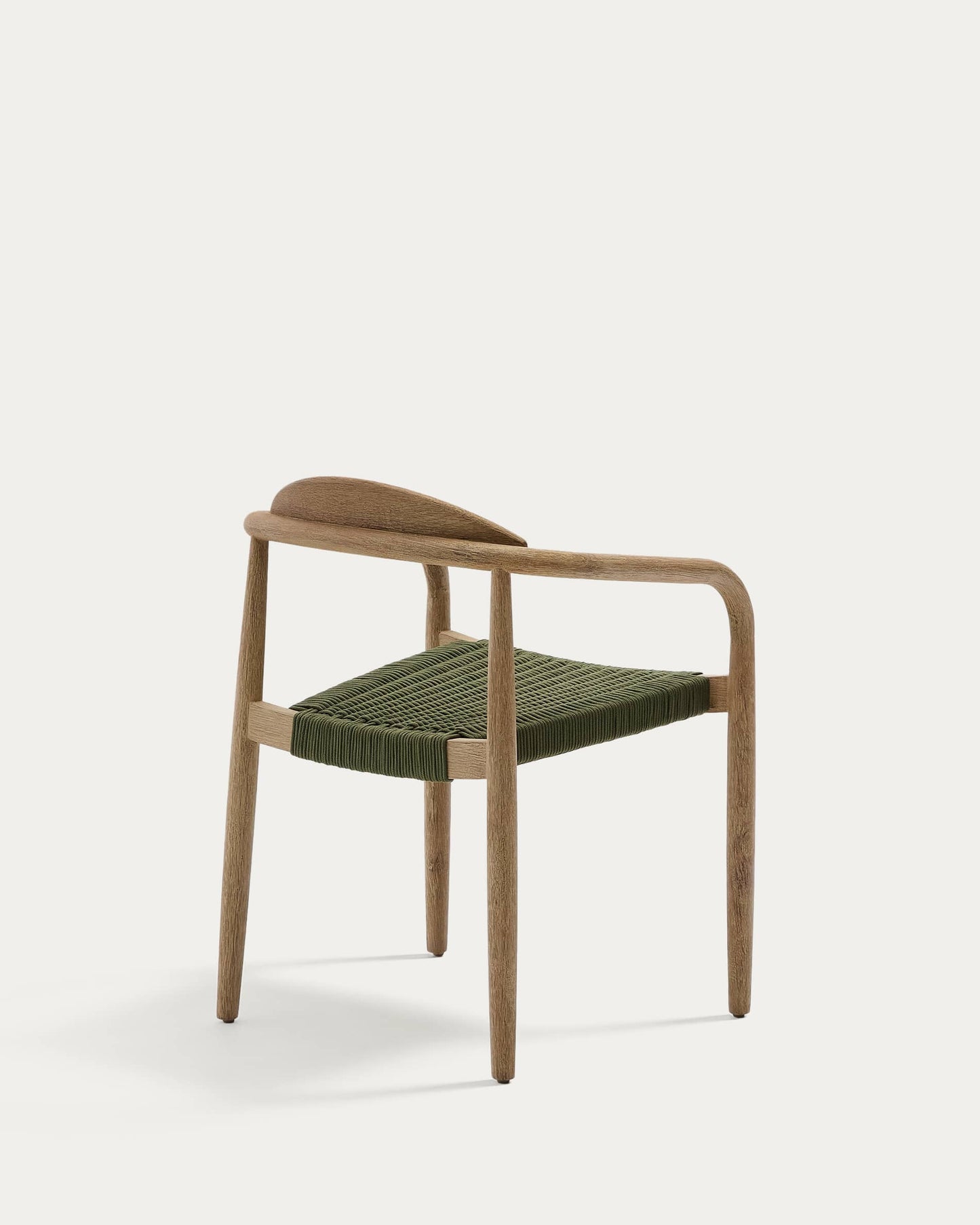 Sedia Nina in legno massiccio di acacia e corda verde