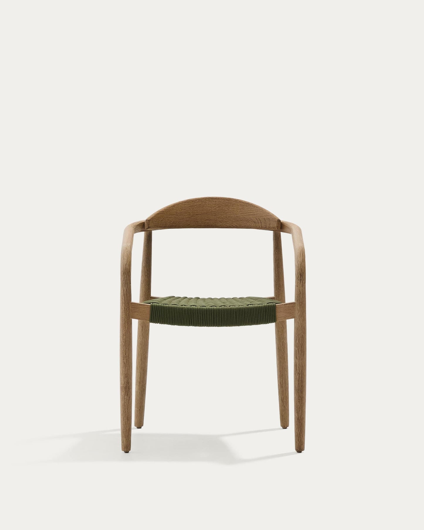 Sedia Nina in legno massiccio di acacia e corda verde