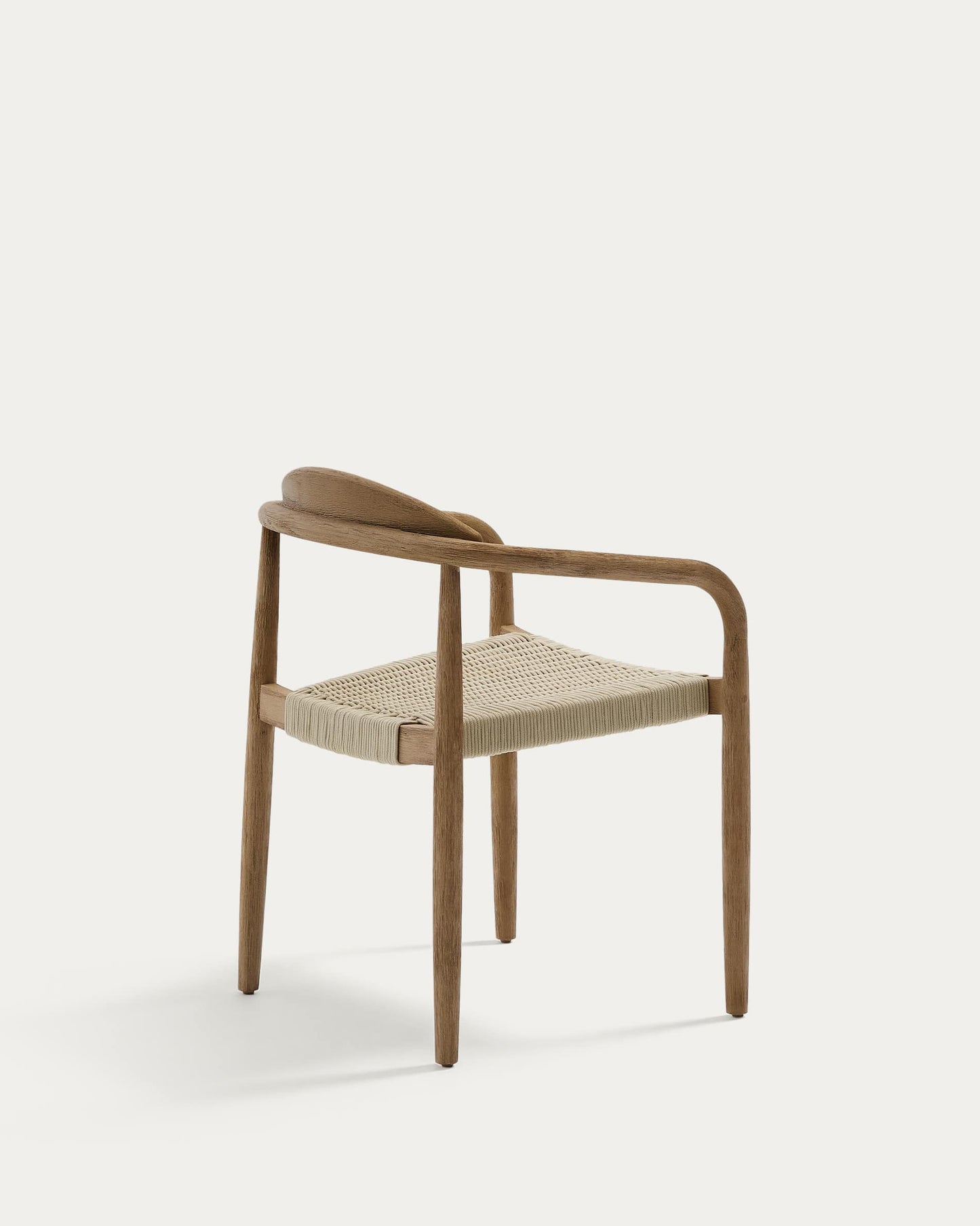 Sedia Nina in legno massiccio di acacia e corda ecrù