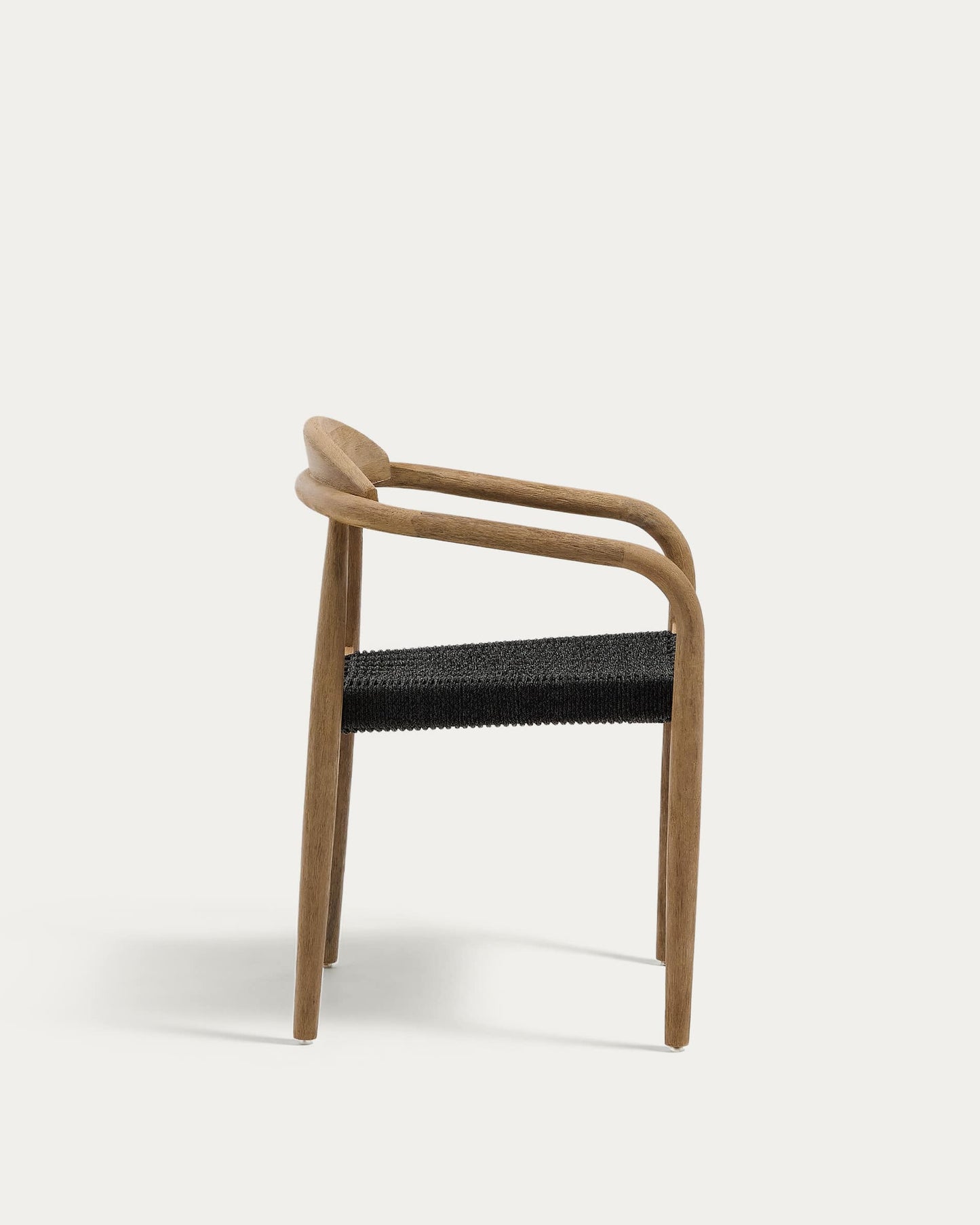 Sedia Nina in legno massello di acacia e corda nera