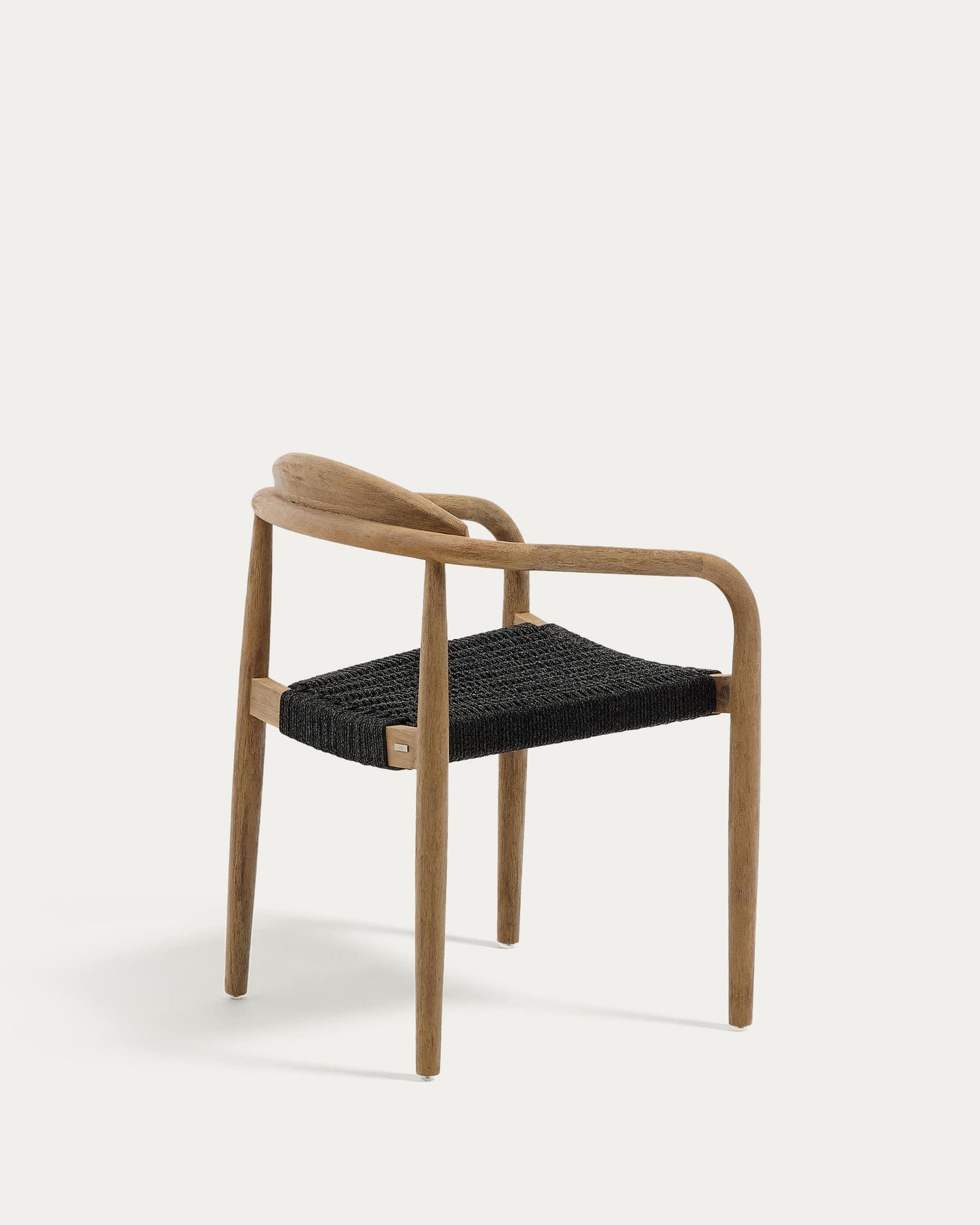 Sedia Nina in legno massello di acacia e corda nera