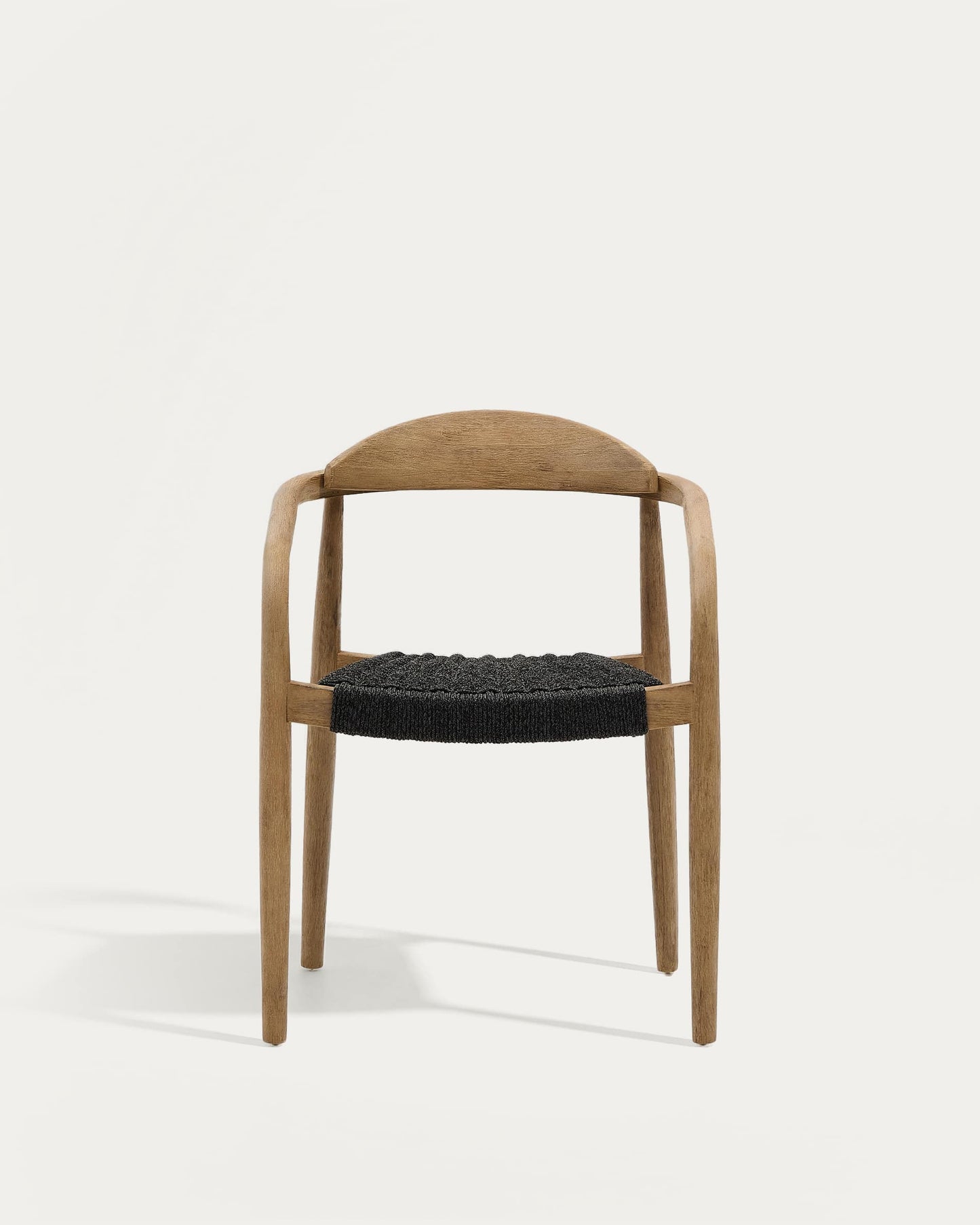 Sedia Nina in legno massello di acacia e corda nera