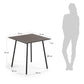 Tavolino Mathis in fibra di cemento con gambe in acciaio finitura nera 75 x 75 cm